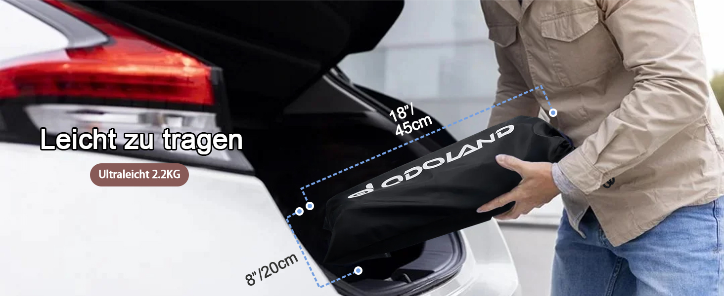 Складний алюмінієвий стіл для кемпінгу Odoland з регульованою висотою та сумкою для зберігання 46x42x42-60 см