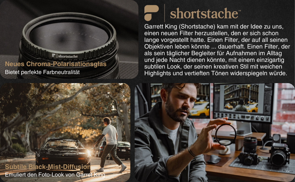 Фільтр PolarPro Shortstache - Чорний туман (Black Mist) + поляризаційний, 72мм