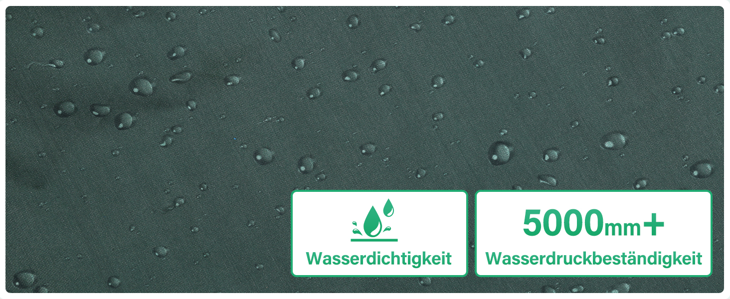 Тент для кемпінгу WADEO, 4x3 м, водовідштовхувальний, з кілочками та мотузками, ультралегкий, для відпочинку на природі, хакі (зелений)