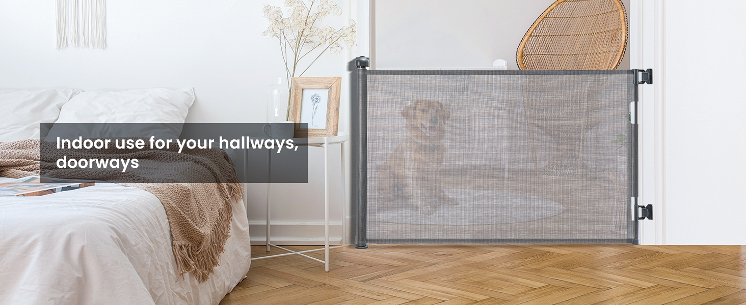 Зсувна захисна сітка для дитячих воріт та домашніх тварин, 55 см, 83 см, біла