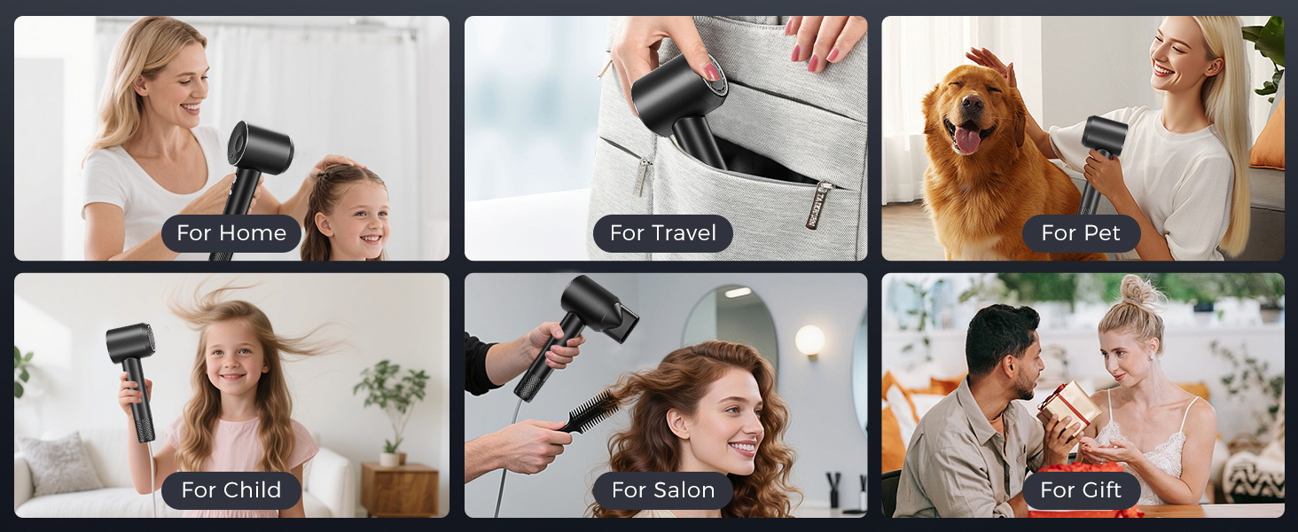 Іонізатор Föhn: потужний фен з 4 режимами нагріву та 3 швидкостями, захист від перегріву, стильна насадка та дифузор