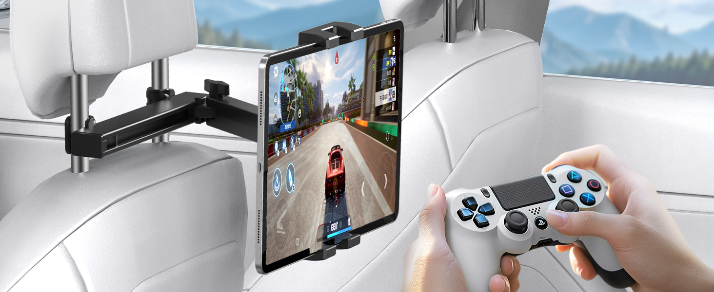 Тримач для планшета в авто TECKNET: універсальний, 360° обертання, для iPad, iPhone, Galaxy Tab, Switch (4.7-12.9