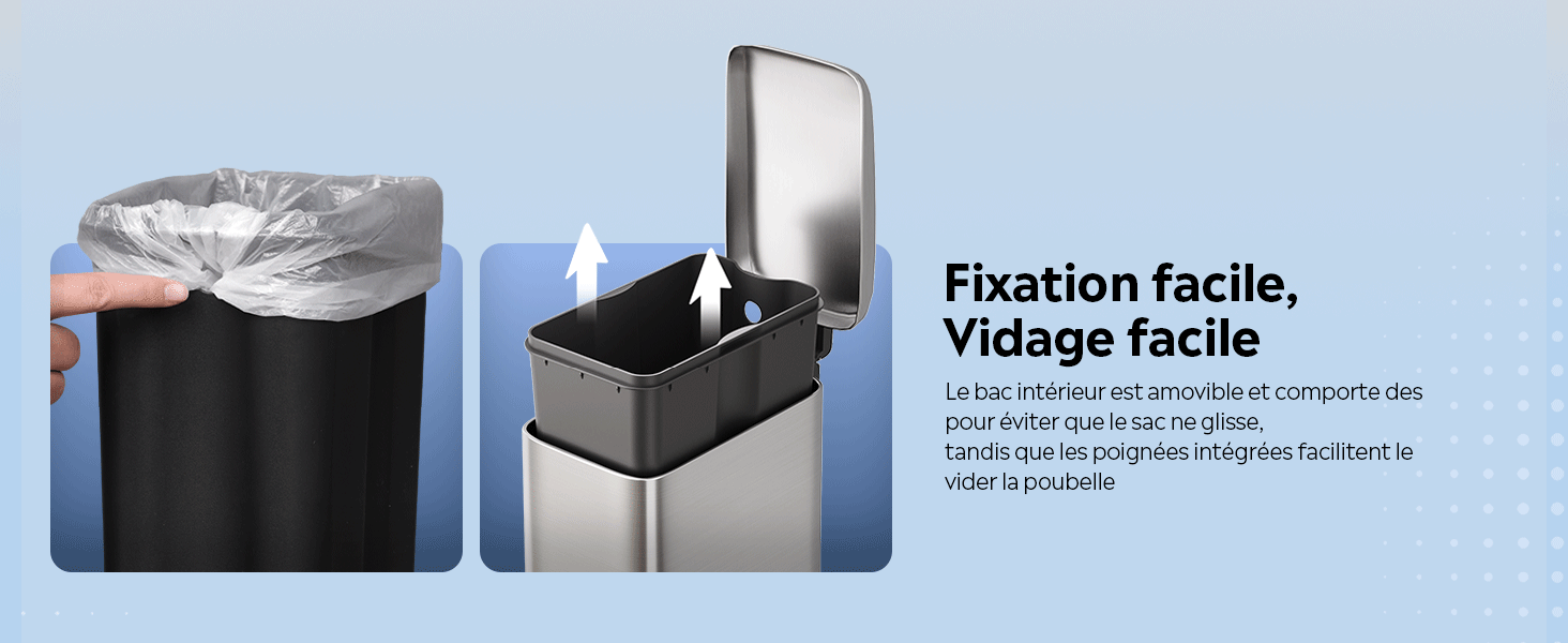 Відро для сміття WLIVE з нержавіючої сталі, 5л, з педальним механізмом та м'яким закриттям, для кухні, спальні, офісу, срібного кольору