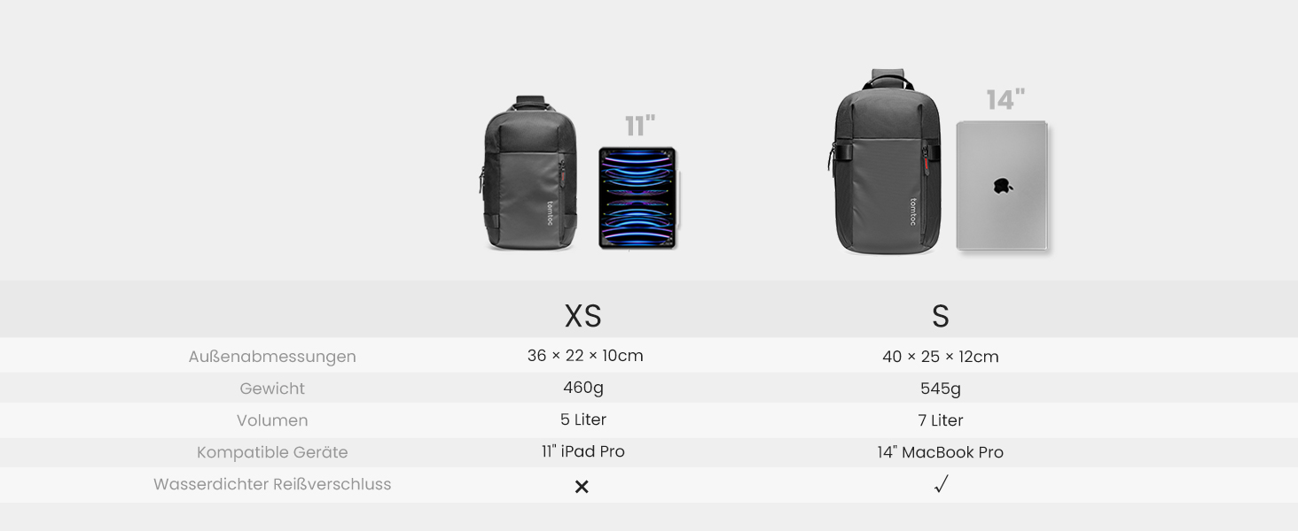 tomtoc Чоловіча сумка через плече Sling Bag для MacBook Air/Pro 13-14 дюймів, чорна, водонепроникна