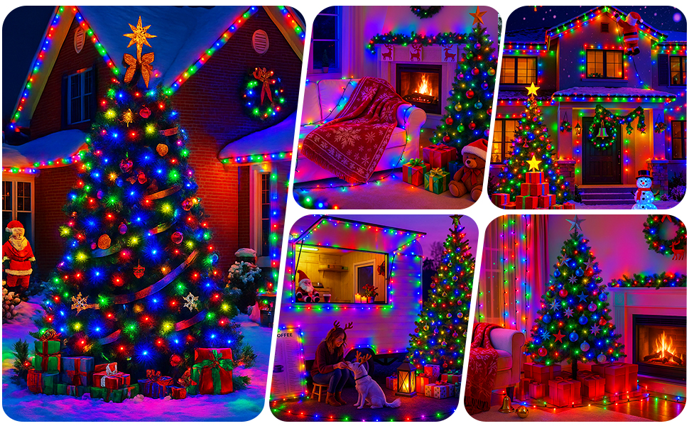 LED гірлянда для прикраси саду, балкону, весілля: 20м, 1000 LED, RGB, 8 режимів, таймер, вологостійка