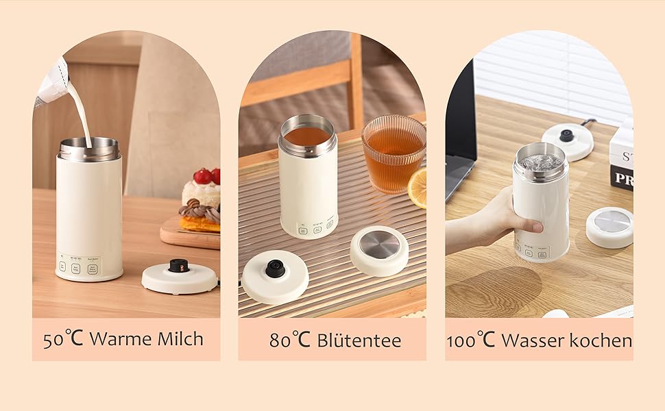 Електричний чайник Schwanenhals 1.0L, ретро-дизайн, нержавіюча сталь, 1000W, автоматичне відключення, захист від перегріву, BPA-free, колір кремовий