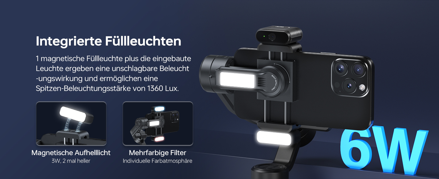 ZHIYUN Smooth 5S AI Pro: Стабілізатор для смартфона з AI, 3-осьовий, зі штативом, трекером, світлом, для зйомки Vlog, YouTube, TikTok