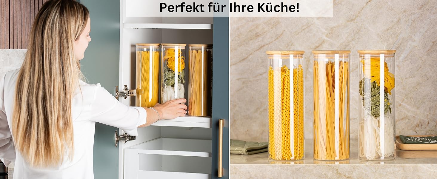 Набір контейнерів для зберігання Deco haus® 2 шт. 1.3л (з етикетками) - для кави, цукру, борошна, мюслі