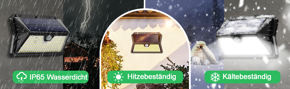 Сонячні LED світильники для вулиці з датчиком руху, 185 LED, 3 режими, водонепроникні, для стіни, саду, двору, гаража, вхідних дверей (холодне біле світло)
