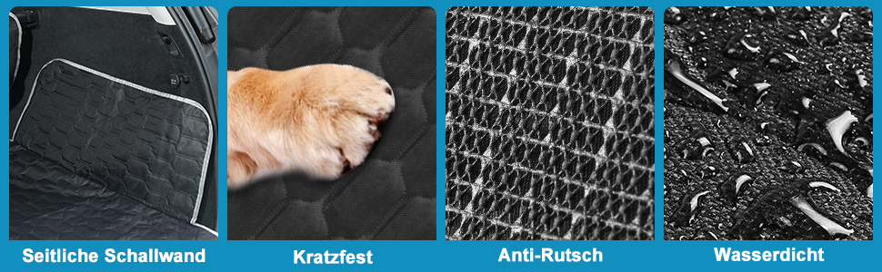 Автоматичний килимок для собак OneAmg у машину, 182x101 см (Чорний) - захист заднього сидіння, з віконцем, бічними панелями та ременями безпеки