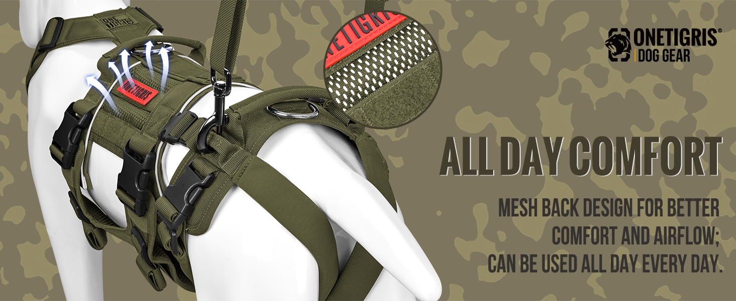 Шлейка для собак OneTigris SKYEWALKER, підтримуюча шлейка з 2 ручками, регульована, для реабілітації та підтримки, XL (M:14-27кг(ОБ:40-58см, Грудка:60-81см), Зелена)