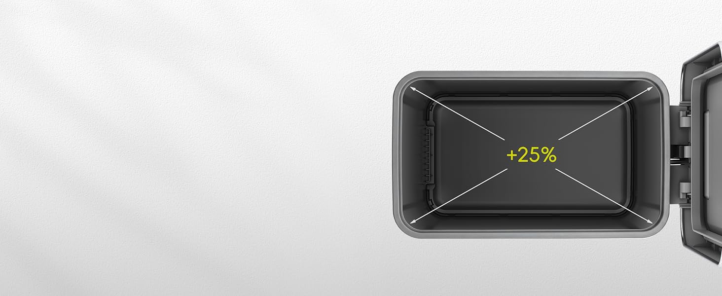 Відро для сміття EKO Madison 30L з винімним контейнером, м'яким закриттям кришки, стійке до відбитків пальців, нержавіюча сталь, прямокутне, з мішками для сміття 20 шт. (50L)