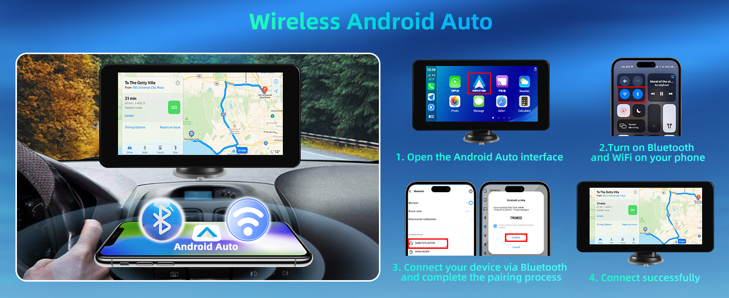 Бездротовий CarPlay дисплей 7