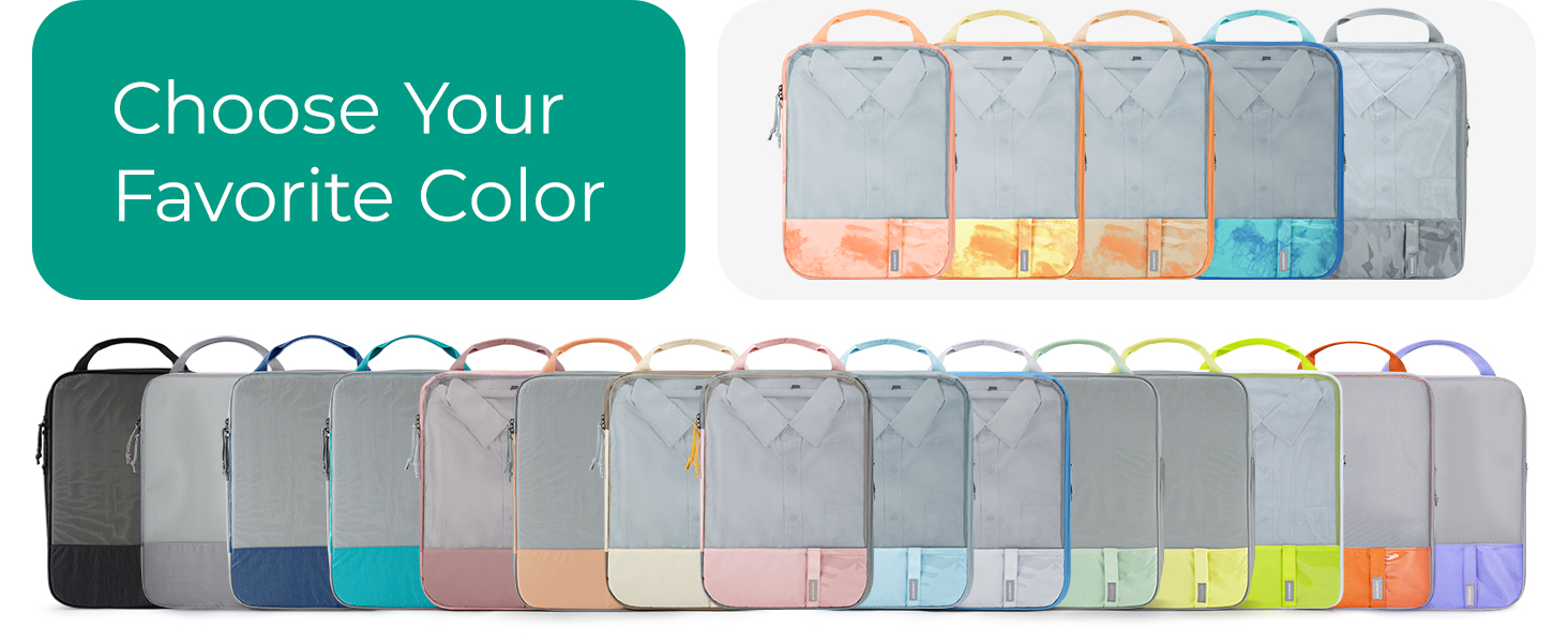 Набір органайзерів для одягу BAGSMART 6 шт. з мішком для білизни - набір кубиків для подорожей, рюкзака, валізи