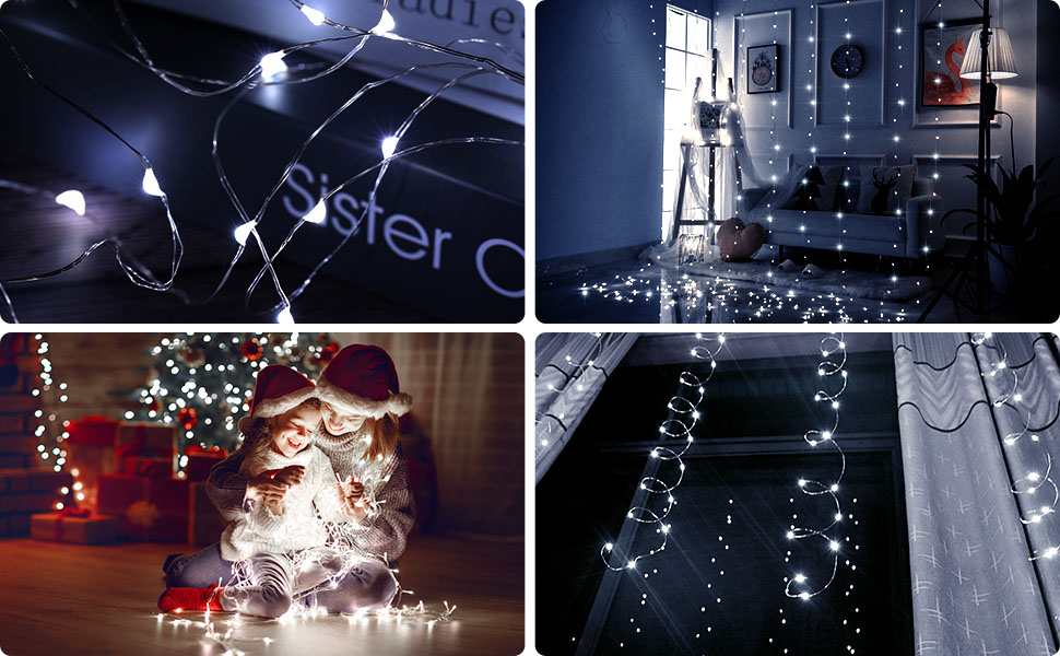 LED штора Anpro 3x3м, USB, 8 режимів, тепле світло - декор для дому та вечірок