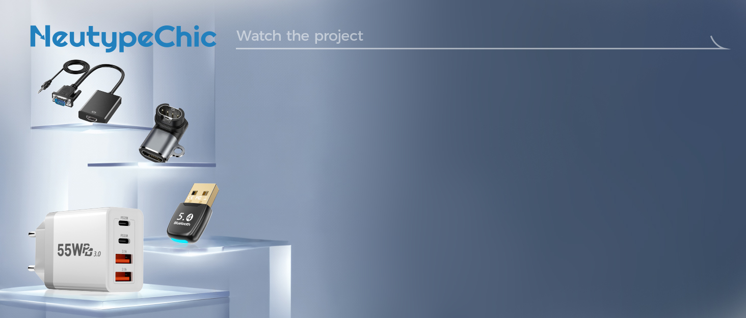 Bluetooth 5.0 Аудіоприймач NEUTYPECHIC: Dual AUX адаптер з 3.5 мм для стереосистеми, колонки, авто