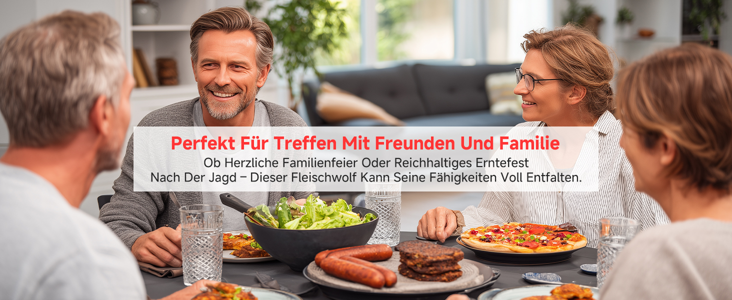 М'ясорубка електрична AAOBOSI 3000W з LED-дисплеєм, 3 швидкості, анти-затор, контейнер для зберігання, для ковбас та кібе, срібляста