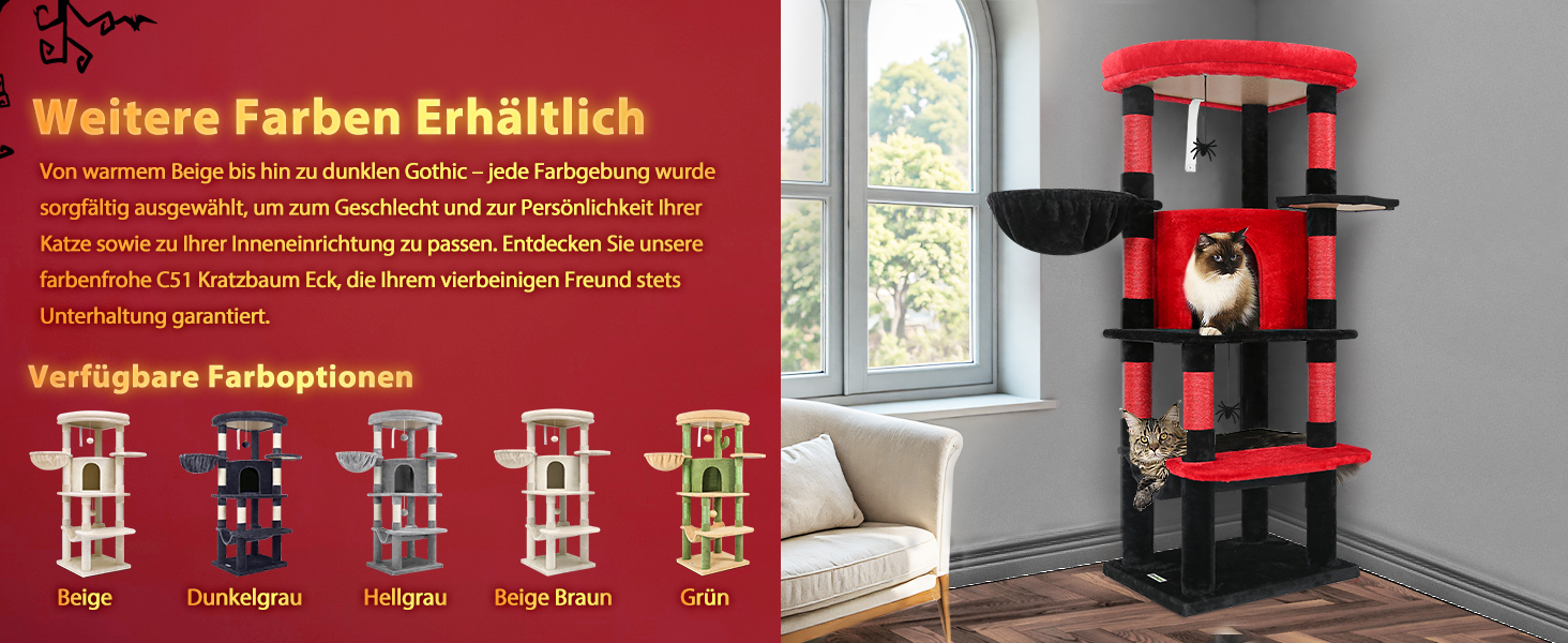 Кігтеточка Globlazer велика кутова, 167 см з будиночком для котів, платформою, гамаком, кошиком. Підходить для 3-4 котів.