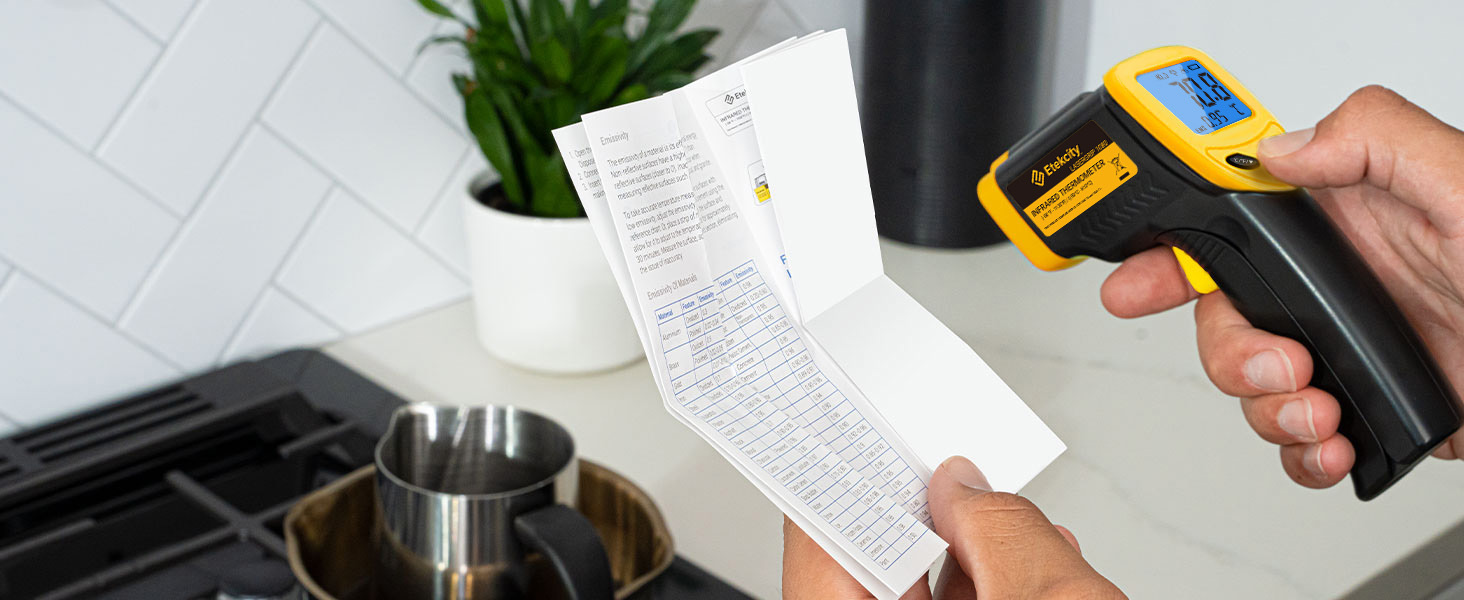 Інфрачервоний термометр Etekcity -50°C до +450°C (610°C) - цифровий лазерний термометр для кухні, піци, гриля, випічки