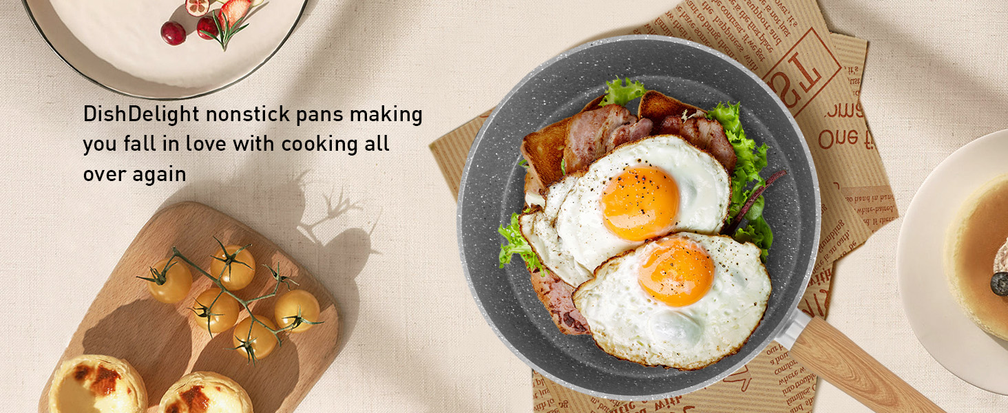 Набір посуду DishDelight з гранітним покриттям для індукційних плит (12 предметів)