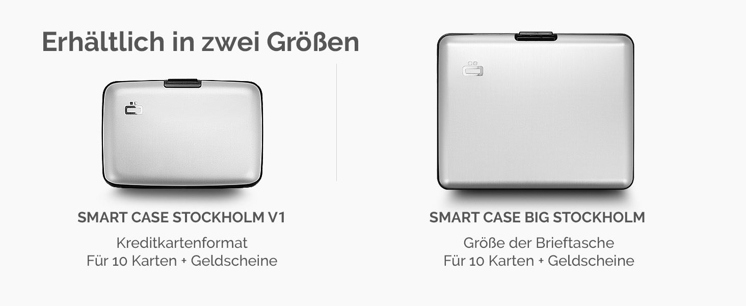 Гаманець ÖGON -DESIGNS Smart Case Big Stockholm: алюмінієвий, велика місткість, RFID-захист, червоний