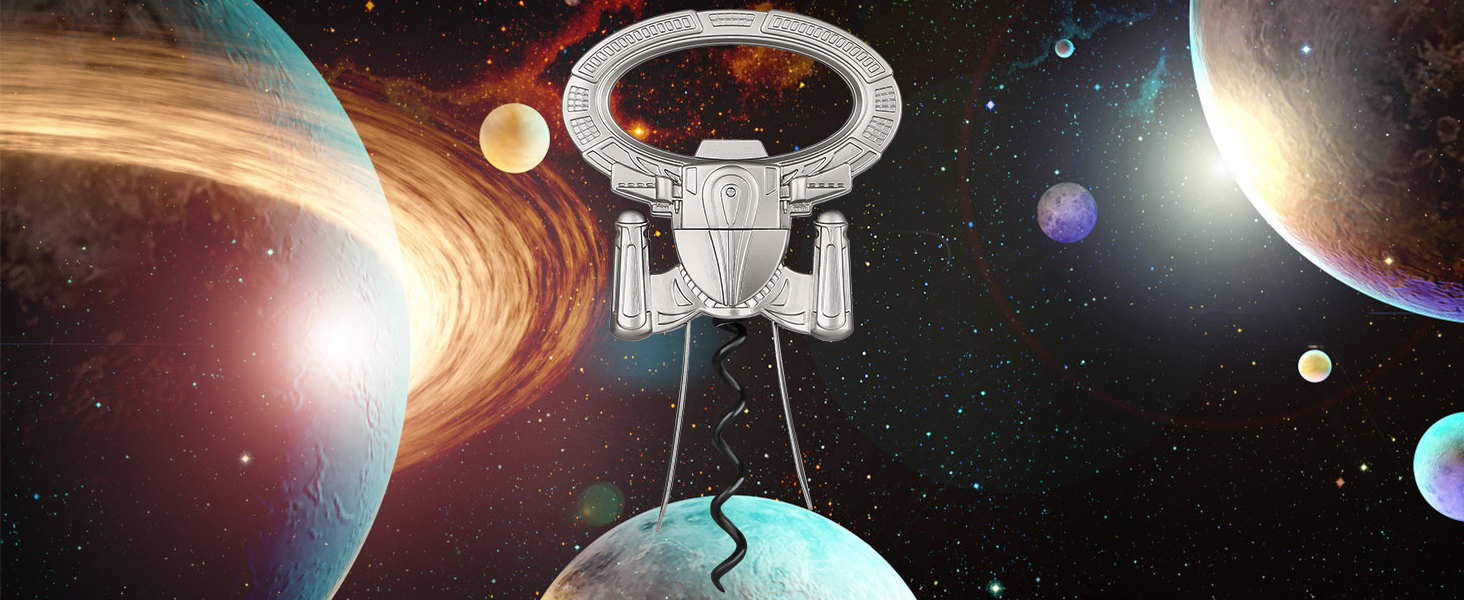 Відкривачка для вина LKKCHER з двома зубцями, для старих винних пляшок, професійна, бронзова з подарунковою коробкою та листівкою