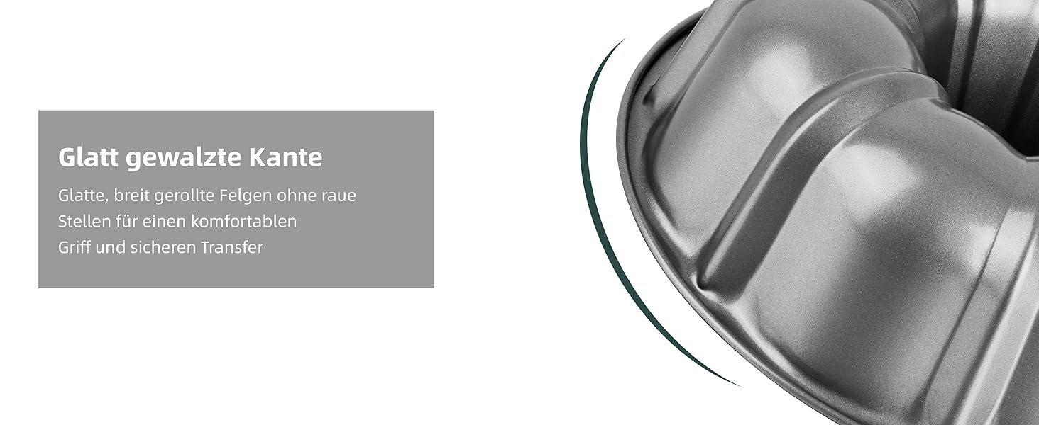 Форма для кексів Onader, нержавіюча сталь з антипригарним покриттям, 25,5 см, кругла форма для випічки кексів, хліба, здобної випічки, легко миється (сірий)