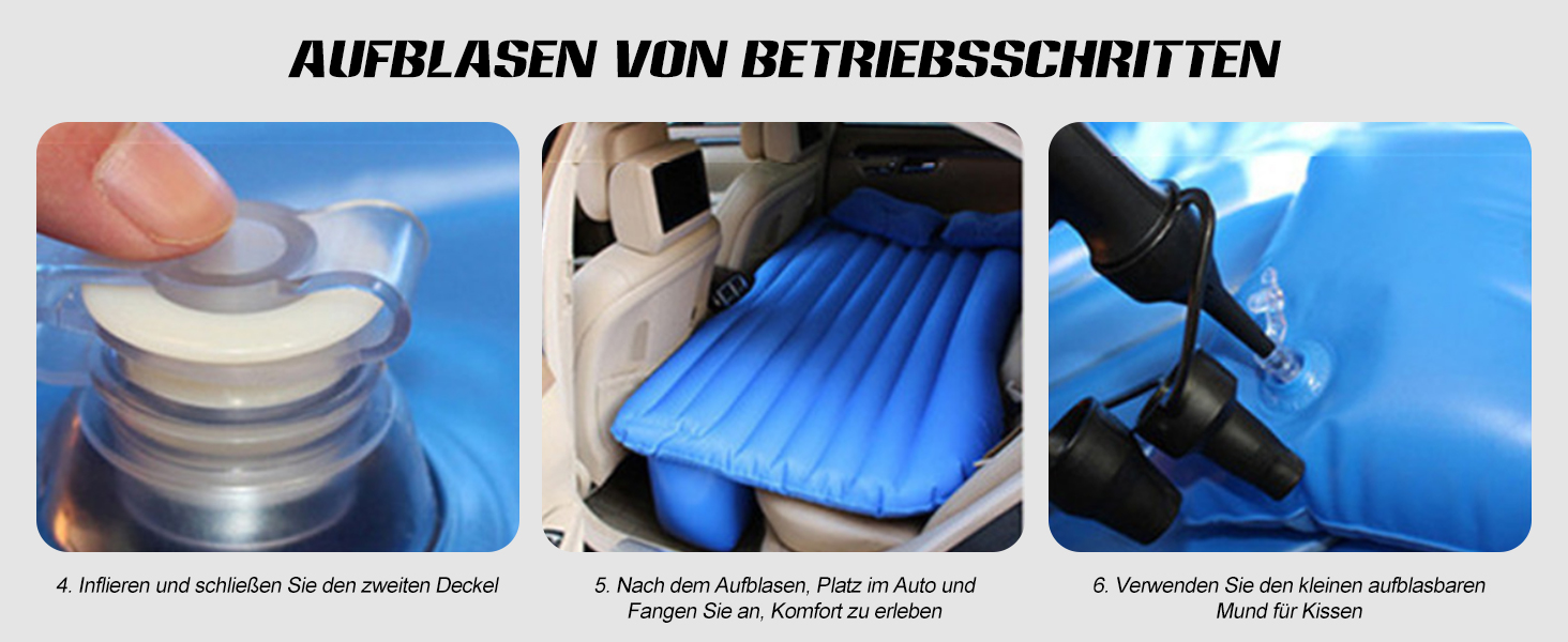 Надувна матрац для авто Ergocar з насосом: для кемпінгу, подорожей, пляжу