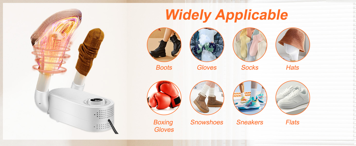 Електричний сушильник для взуття з таймером, антибактеріальний, для взуття, черевиків, футболок, лиж, шкарпеток, шапок, рукавичок