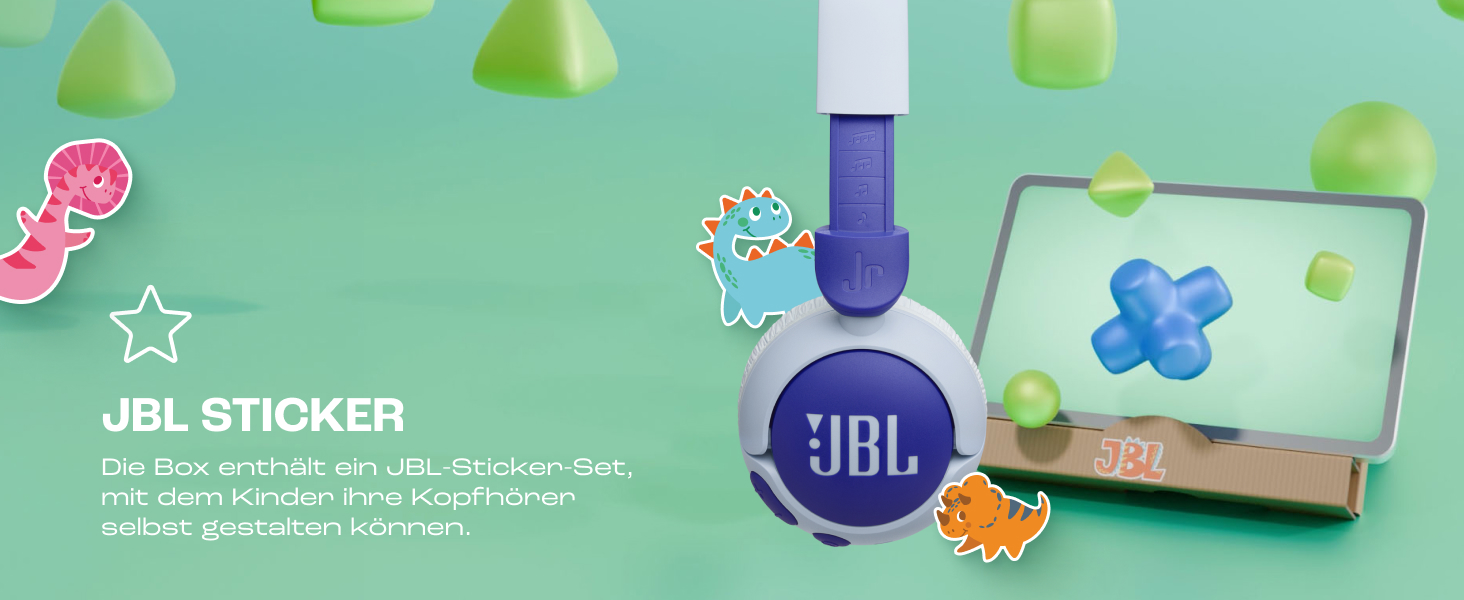 Навушники JBL Junior 320 BT - Бездротові Bluetooth навушники для дітей з мікрофоном, 50 годин, JBL Safe Sound, зелені