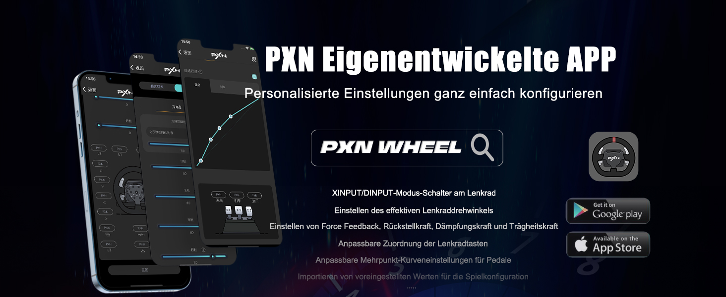 PXN V99 ігровий кермо з педалями та перемикачем передач – 3.2 Nm Force Feedback, 270°/900°, 11.8 дюймів, 4 лопаті перемикання передач, додаток Tools – кермо для PC, Xbox та PS4