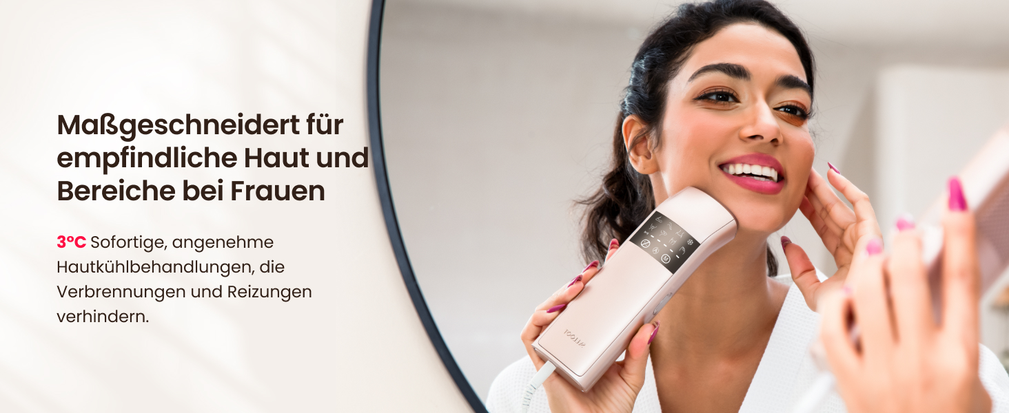 Пристрій для епіляції IPL, 25 Дж, лазерне видалення волосся для жінок та чоловіків, безболісна технологія охолодження сапфіром, довготривалий ефект для зони бікіні, ніг, пахв, тіла, колір: шампань-золото