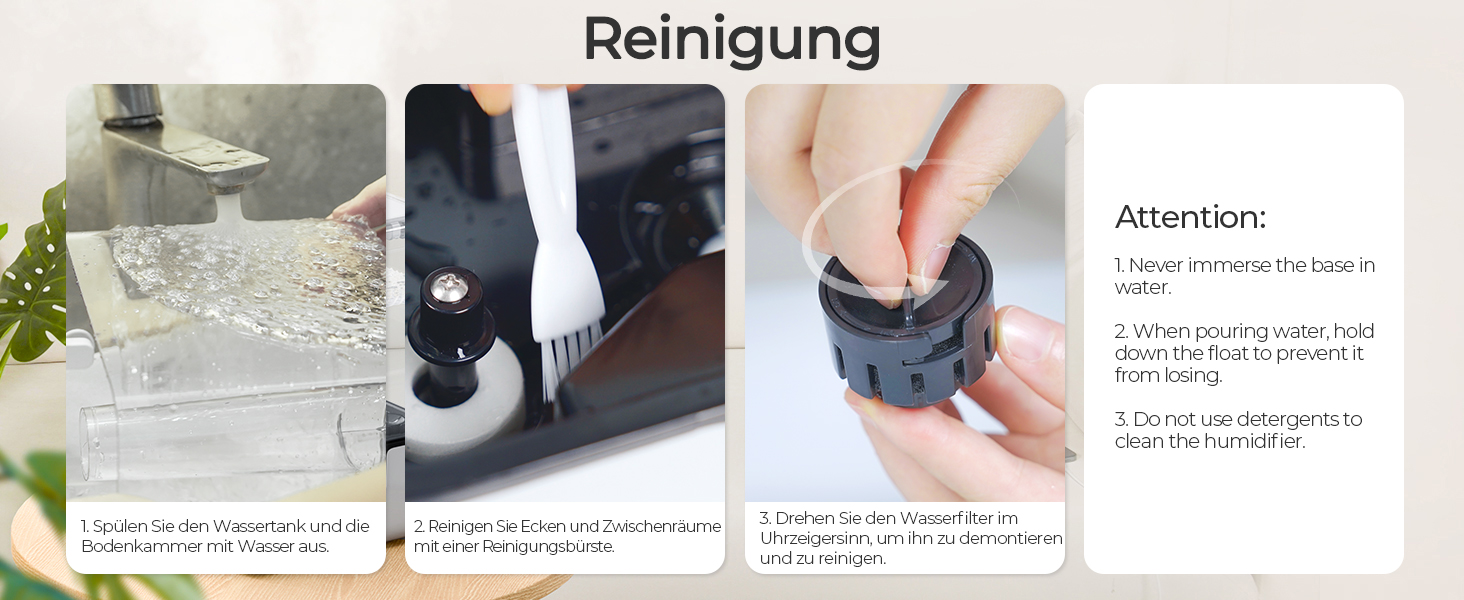 Зволожувач повітря CHIVALZ для великих приміщень, 6л з нічним світлом, поворотна 360° форсунка, 26дБ, 50год, аромадифузор для спальні, дитячої кімнати, рослин, дитини, білий, 1 шт + 2 виходи для пари