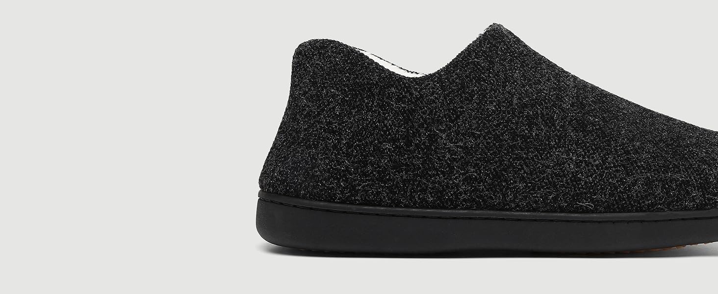 Тапочки халатні зимові Mishansha, чорні, з меморі-піною, розмір 39-48