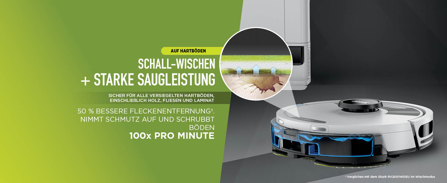 Робот-пилосос Shark Matrix Plus 2-в-1 з функцією миття та станцією самоочищення, самостійно спорожняється, для шерсті тварин, килимів та твердих підлог, 14,5 см (автоматичне спорожнення, білий)