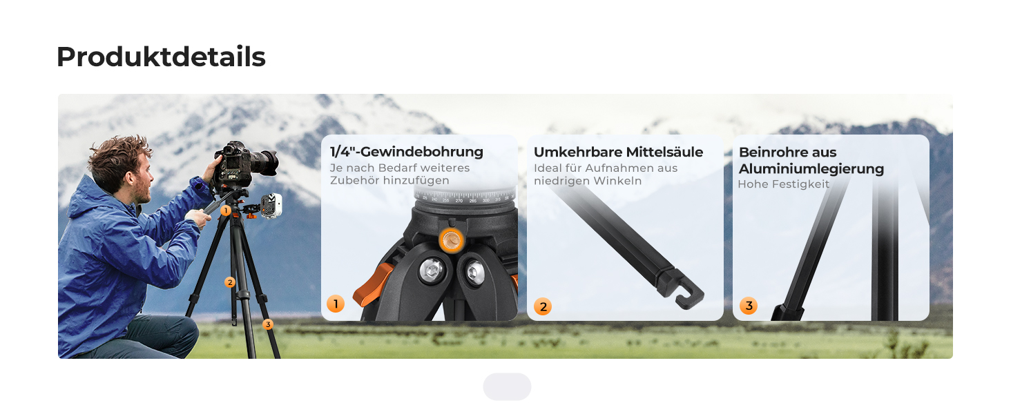 Штатив для камери K&F Concept з гідравлічною головою, алюмінієвий компактний штатив для DSLR, відеоштатив 187 см з тримачем для смартфона та планшета