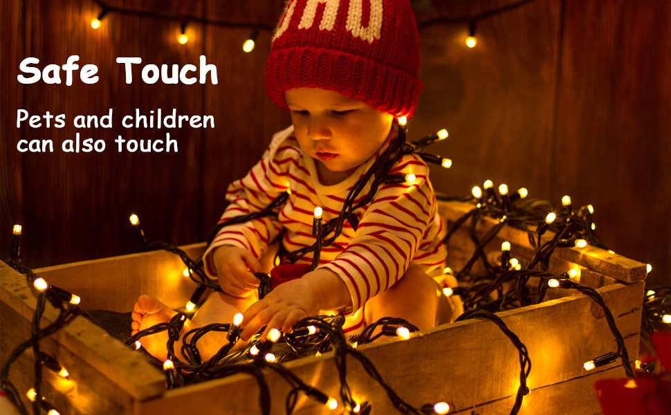 Льо́нточна гірлянда на Різдво, 20 метрів, 200 LED, з таймером, 8 режимів, вологостійка, тепле біле світло, для прикраси ялинки, саду, дому