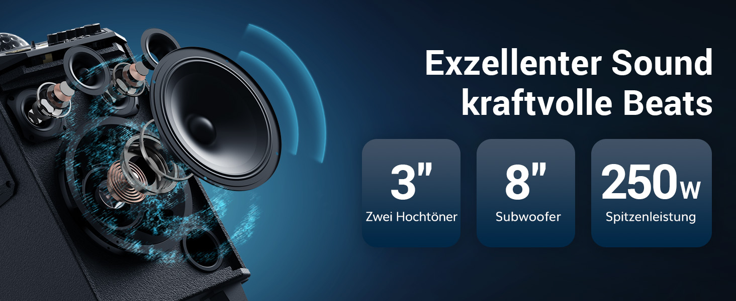 Караоке система TONOR K20 з 2 мікрофонами, Bluetooth, світлодіодна куля, для дому та відпочинку