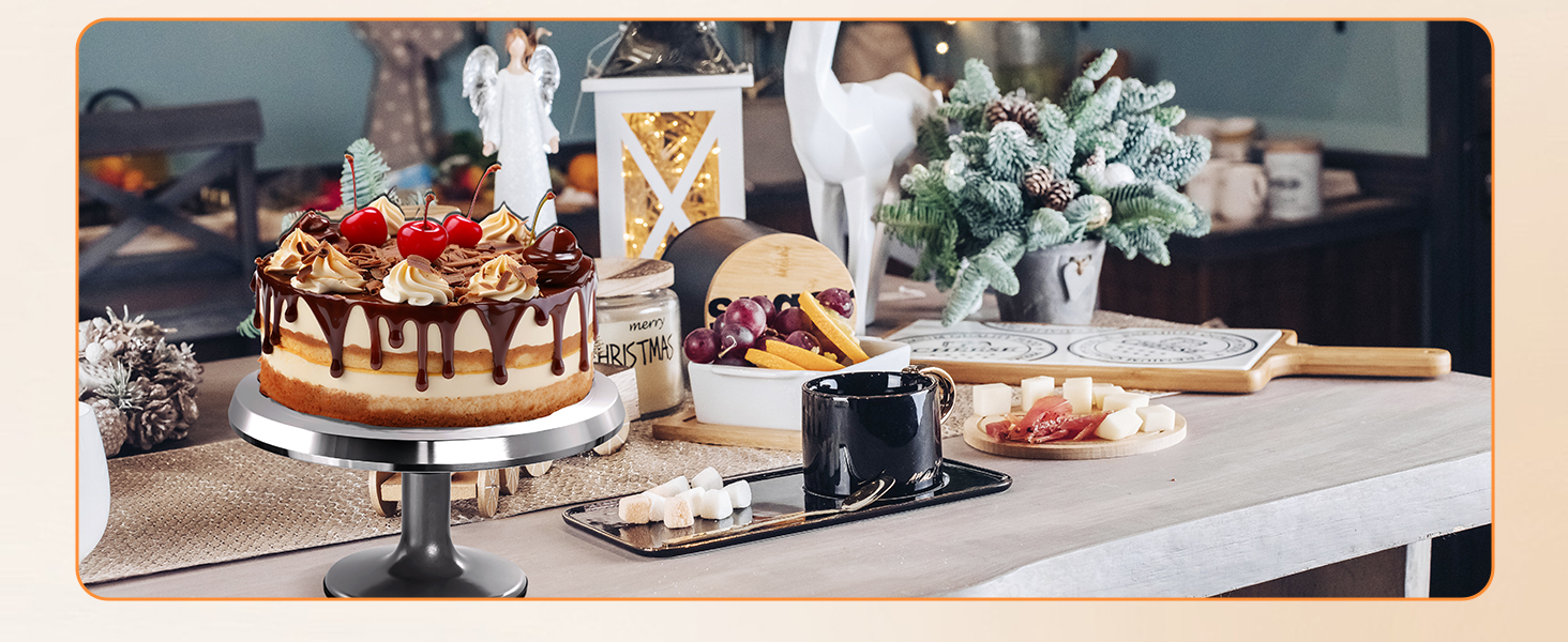 Поворотний підставка для тортів, Uten - поворотний стенд для випічки, торти, декор, алюміній