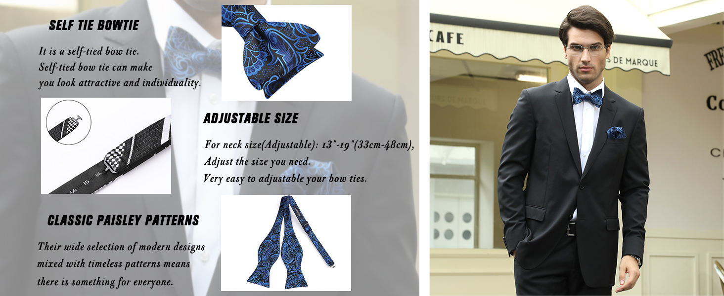 Чоловічий нагрудний хустинка HISDERN з візерунком пає, жаккард, для весілля, свята, самостійне зав'язування, блакитний