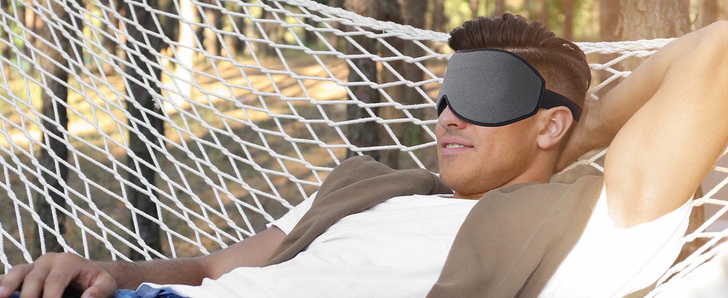 Маска для сну Umisleep для тих, хто спить на боці, 3D-орбіти, регульований ремінець, блокує світло, дихаюча, для чоловіків та жінок, для подорожей та йоги (сіра)