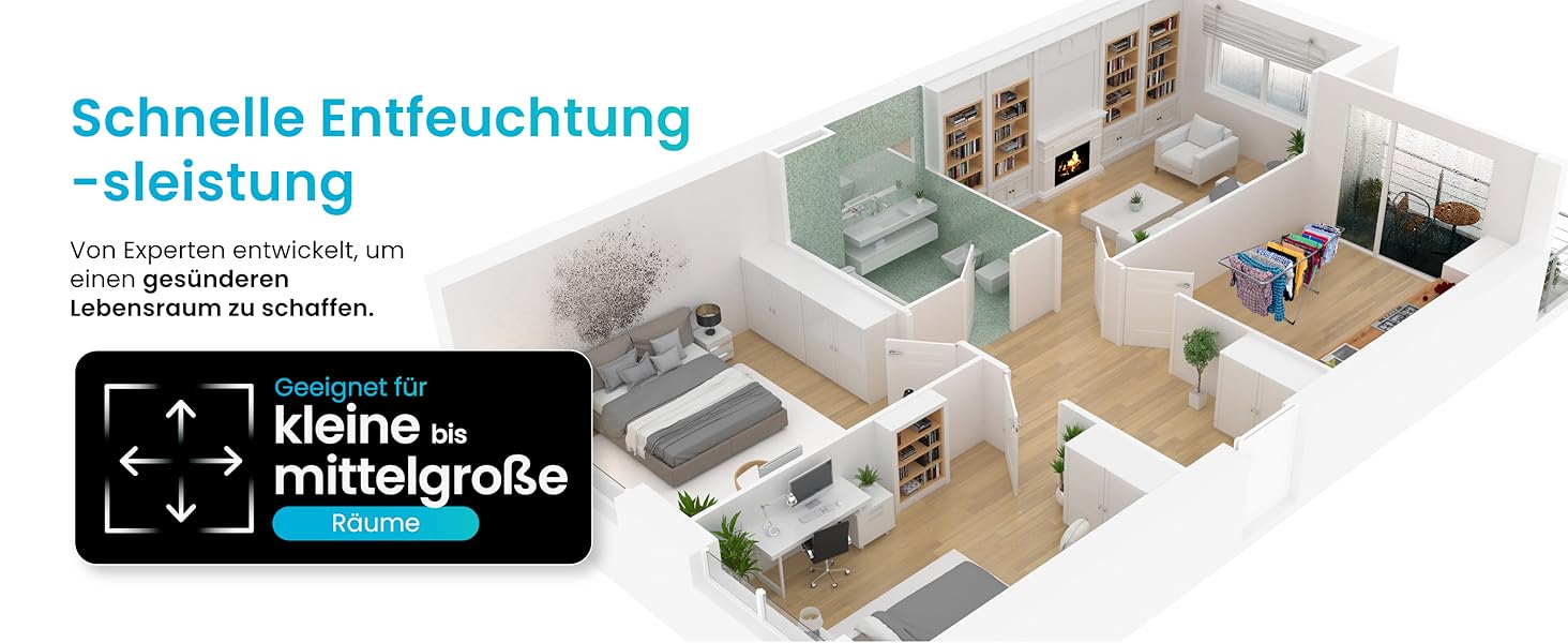 Електричний осушувач повітря ProBreeze 12L - Осушувач ProBreeze для дому, 20 м², з таймером та датчиком вологості