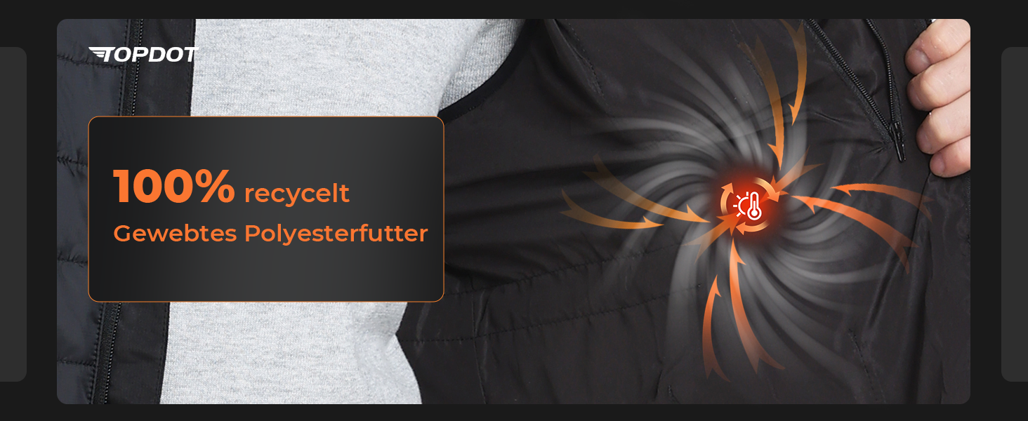 Електрична гріюча жилетка Topdot для чоловіків з Powerbank 7.4V 16000mAh, 8 нагрівальних зон, 3 температурні режими, для активного відпочинку, катання на лижах та риболовлі