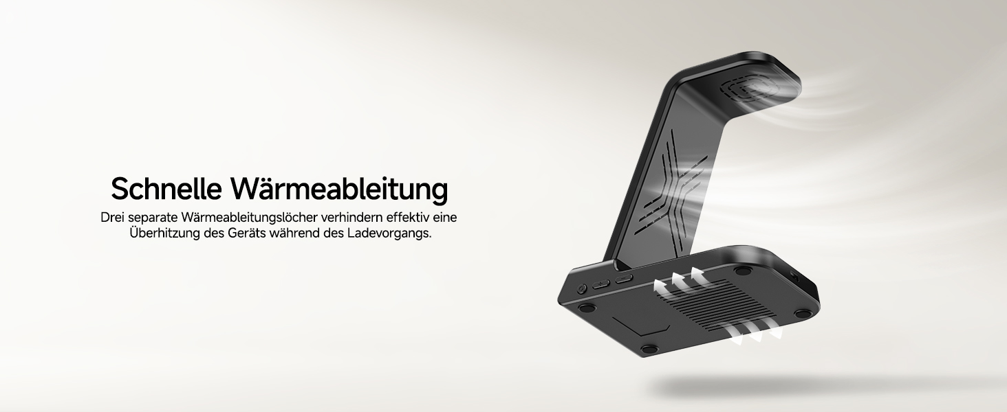 Бездротова зарядка 3-в-1 для Samsung Galaxy S25 Ultra, Watch 8/Ultra/7/6, Buds 3/3 Pro. Чорний колір