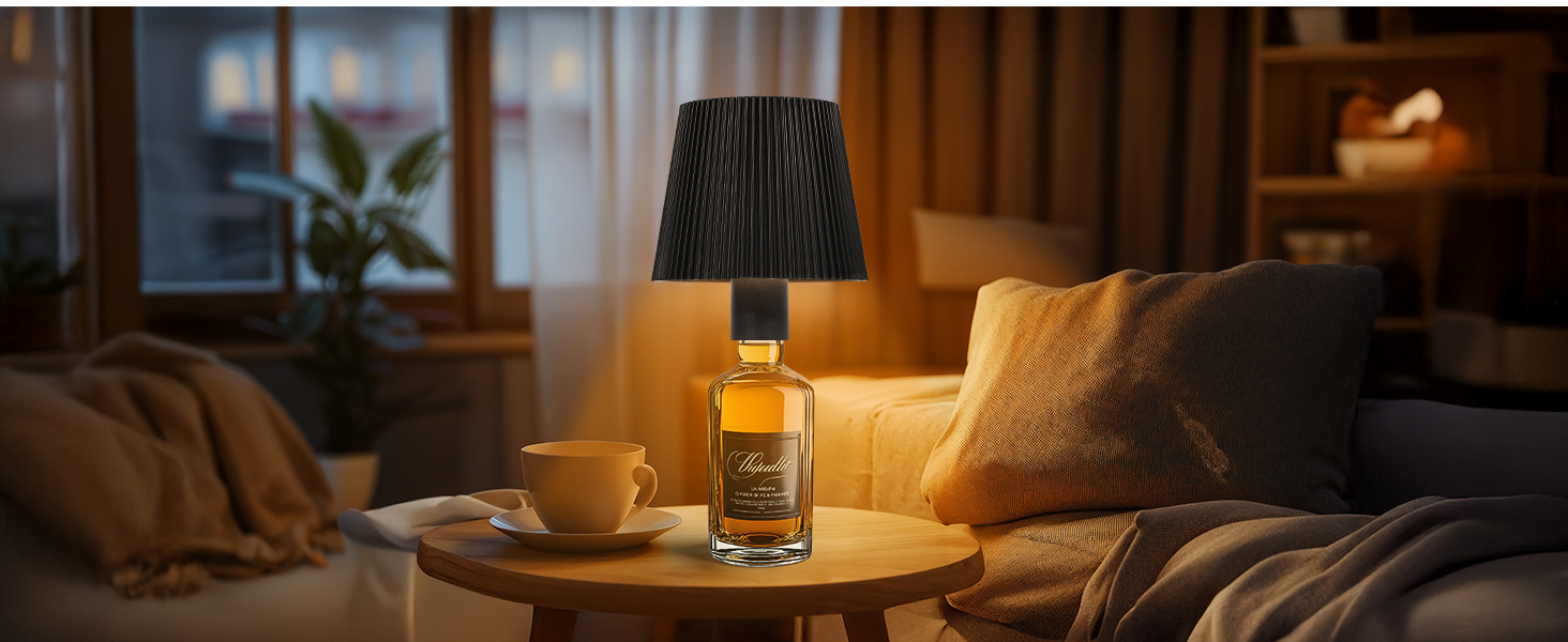 LED-лампа настільна бездротова диммируемая чорна з USB-C, сенсорна лампа з 3 колірними температурами, плавне регулювання яскравості, регульована висота, IP54 вологостійка для внутрішнього/зовнішнього використання (чорний)