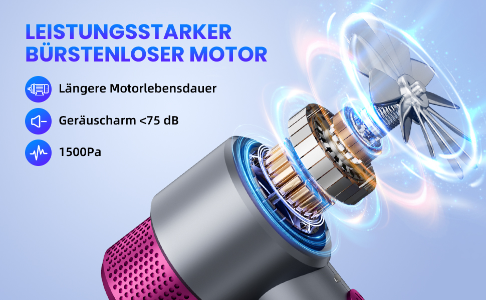 Ручний бездротовий пилосос QQLIKE з акумулятором 15000Pa, HEPA-фільтр, для авто, кухні, видалення шерсті тварин, фіолетовий