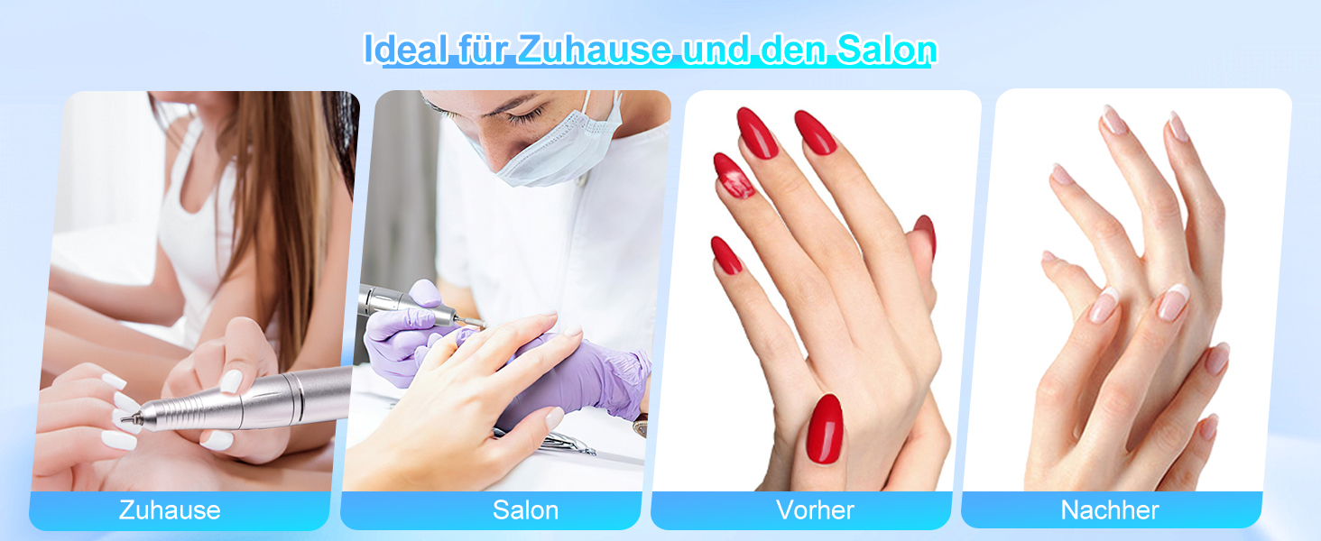 Електричний фрезер для нігтів CozyZen Professional: набір для манікюру та педикюру з LCD-дисплеєм, 45000 об/хв, для акрилу та гелю