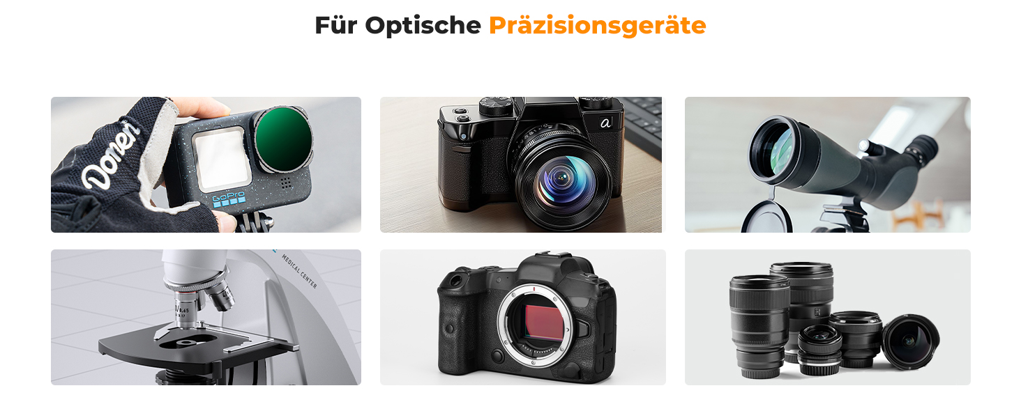 Набір для чищення об'єктивів K&F Concept 15-в-1 (з рідиною) - для фотографів