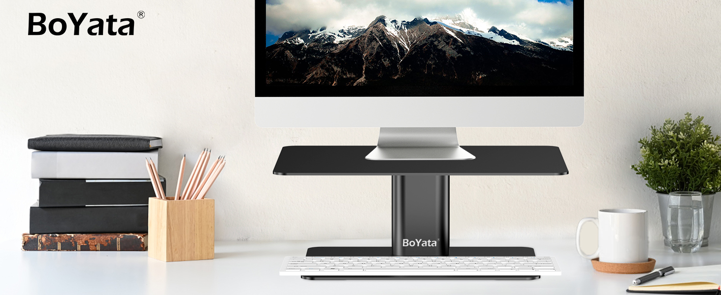 Adjustable Aluminum Laptop Stand - Ventilated Laptop Holder for 10-17 Inch Laptops, MacBooks, Dell, HP, Samsung, Acer - Silver