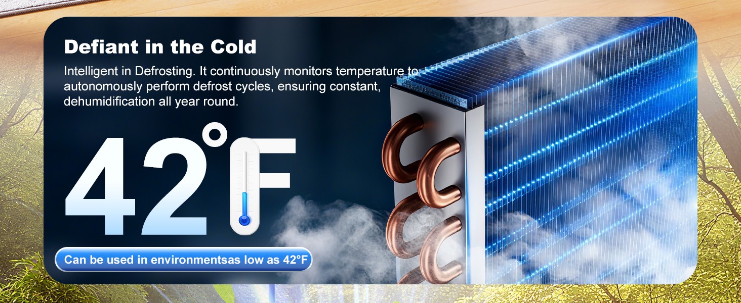 Електричний осушувач повітря з автоматичною та безперервною подачею води (шланг у комплекті), для спалень та підвалів, LED-дисплей, тихий з таймером (12л/день)